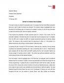 REPORT OF PRODUCTION PLANNING