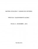 PRÁCTICA: “CALENTAMIENTO GLOBAL”.