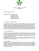 Tema> INFORME DE SERVICIO AL CLIENTE