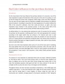 Red Color influence in the purchase decision.