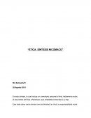 Ética. Síntesis nicomaco