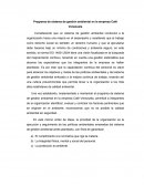 Programa de sistema de gestión ambiental en la empresa Café Venezuela