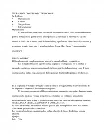 4 teorias del comercio internacional. Página 1