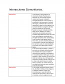 Interacciones Comunitarias.