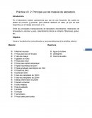 Práctica nO. 2: Principal uso del material de laboratorio..