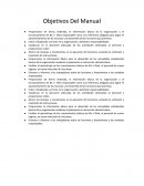 Obejtivos para manual