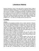 El Gran Resumen Literatura Hebrea (La biblia).
