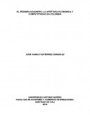 EL RÉGIMEN ADUANERO, LA APERTURA ECONOMICA Y COMPETITIVIDAD EN COLOMBIA