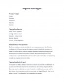 Ejemplo de Reporte Psicologico
