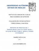 Medidas básicas: peso en el recién nacido y otro grupo de edad, longitud, estatura y brazada o envergadura