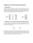 Algoritmo de eliminación Gaussiana