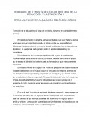 SEMINARIO DE TEMAS SELECTOS DE HISTORIA DE LA PEDAGOGÍA Y LA EDUCACIÓN I