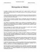 Monopolios en Mexico.