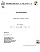 Antología para ponencias.