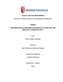 INFLUENCIA DE LA DEFORESTACIÓN EN EL CAUDAL DEL RÍO SHILCAYO, TARAPOTO 2015