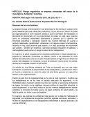 Riesgo ergonómico en empresa artesanales del sector de la manufactura, Santander. Colombia.