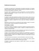 Planificación del proyecto.