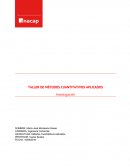 TALLER DE MÉTODOS CUANTITATIVOS APLICADOS