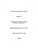 TEORÍA DE LAS RELACIONES INTERNACIONALES I