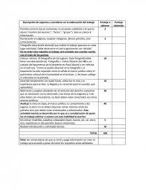 Descripción de aspectos a considerar en la elaboración del trabajo. Página 1