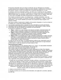 El Proyecto Integrador del curso tiene la intención de que distingas los conceptos jurídicos básicos que sostenían la diferencia entre libertad. Página 1