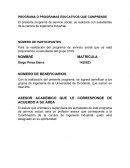 PROGRAMA O PROGRAMAS EDUCATIVOS QUE COMPRENDE.
