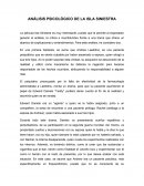 ANÁLISIS PSICOLÓGICO DE LA ISLA SINIESTRA.
