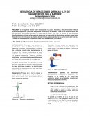 SECUENCIA DE REACCIONES QUÍMICAS “LEY DE CONSERVACIÓN DE LA MATERIA”
