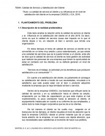 Calidad de Servicio y Satisfacción del Cliente. Página 1