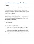 Las diferentes licencias de software.