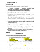 EL CONTRATO DE TRABAJO - AUTOEVALUACIÓN