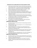 OPERACIÓN DE UNA COLUMNA EMPACADA CON ANILOS RASHING DE VIDRIO.