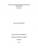 CONTROL DE RIESGOS RELACIONADOS CON PRODUCTOS FARMACÉUTICOS
