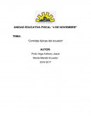 TEMA: “Comidas típicas del ecuador”