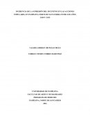 INCIDENCIA DE LA SUPRESIÓN DEL INCENTIVO EN LAS ACCIONES POPULARES, EN PAMPLONA NORTE DE SANTANDER ENTRE LOS AÑOS 2.010 Y 2.015