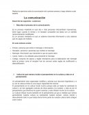 Actividad de español. Describe el proceso de la comunicación