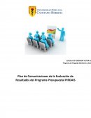 Plan de Comunicaciones de la Evaluación de Resultados del Programa Presupuestal PIRDAIS