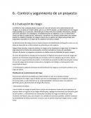 Control y seguimiento de un proyecto