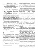 Tecnología competitiva en el Mercado Eléctrico Colombiano