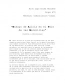 "Ensayo de Alicia en el Pais de las Maravillas".