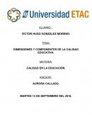 DIMENSIONES Y COMPONENTES DE LA CALIDAD EDUCATIVA.