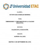 DIMENSIONES Y COMPONENTES DE LA CALIDAD EDUCATIVA.