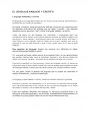EL LENGUAJE HABLADO Y ESCRITO
