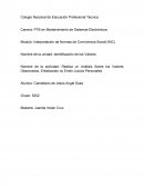 Análisis Sobre los Valores Observados, Enfatizando no Emitir Juicios Personales