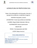 Fichas Bibliográficas de Búsqueda y Rescate; 5 ejemplos de accidentes y condiciones inseguras.