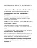 Tema: Limites del crecimiento