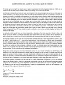 COMENTARIO DEL CUENTO “EL CHOLO QUE SE VENGÓ”.