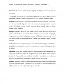 Tipos de embriaguez.