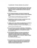 Cuestionario “temas selectos de química”.