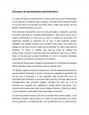 Escuelas del pensamiento administrativo.